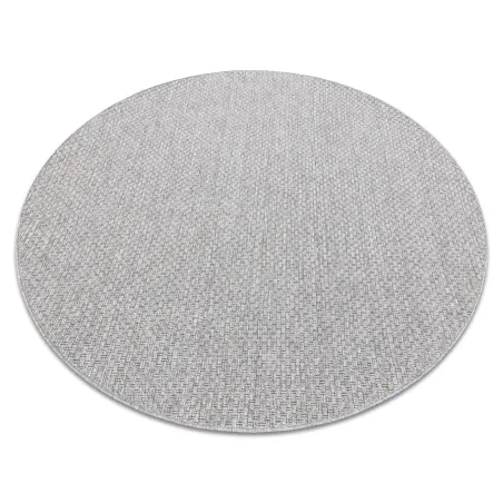 Tappeto rotondo TIMO 6272 in sisal grigio chiaro per uso esterno