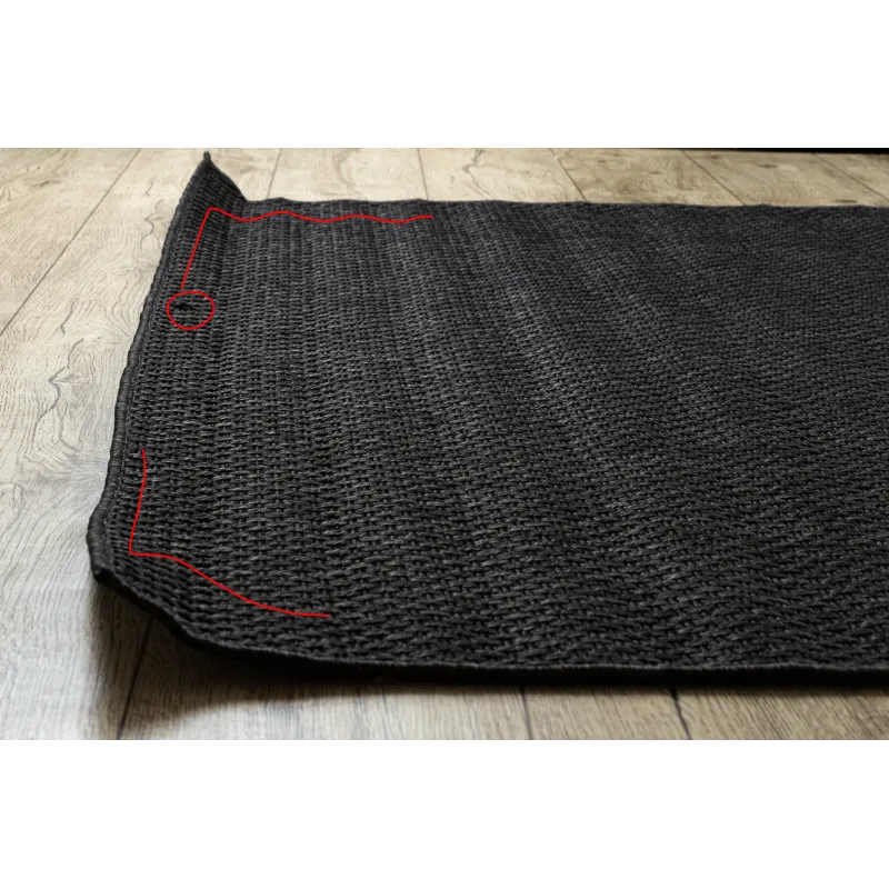 Tappeto TIMO 6272 nero, perfetto per giardini e terrazze