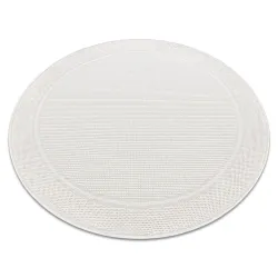 Tappeto TIMO 5979 cerchio SISAL all'aperto telaio bianco - PRODOTTO DI SECONDO GRADO