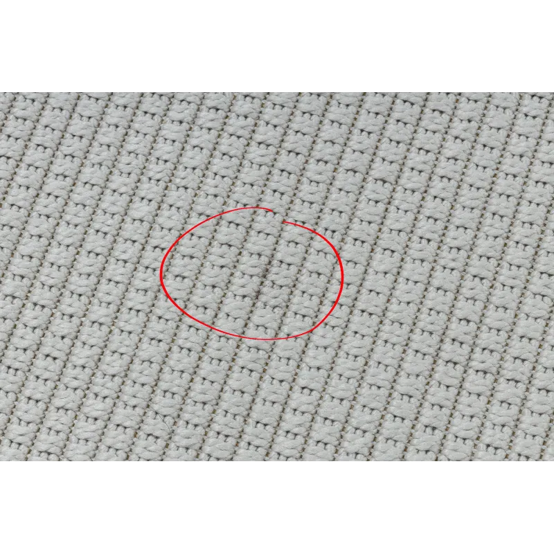 Tappeto bianco rotondo TIMO 5979 in sisal per uso esterno