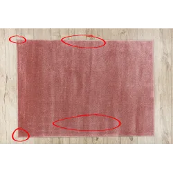 Tappeto SOFTY unicolore rosa, perfetto per soggiorni o camere da letto