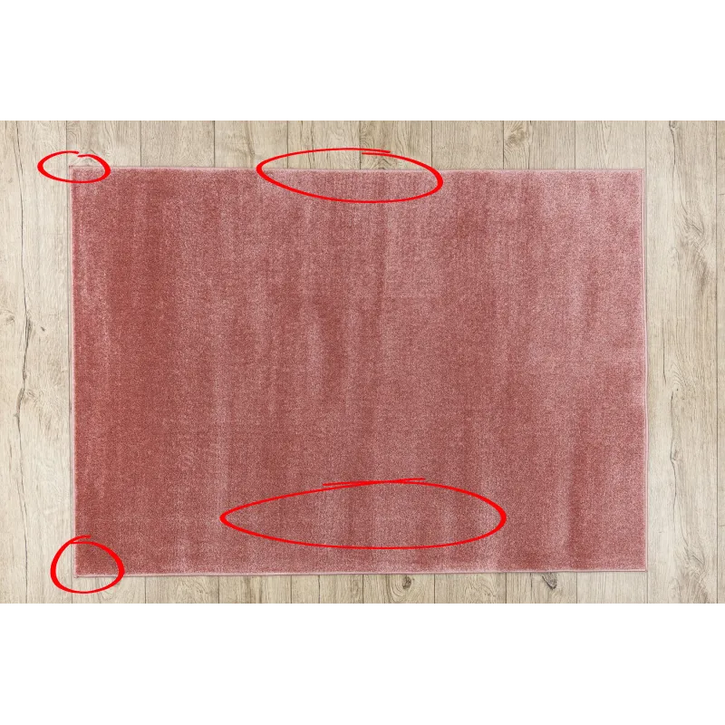 Tappeto SOFTY unicolore rosa, perfetto per soggiorni o camere da letto