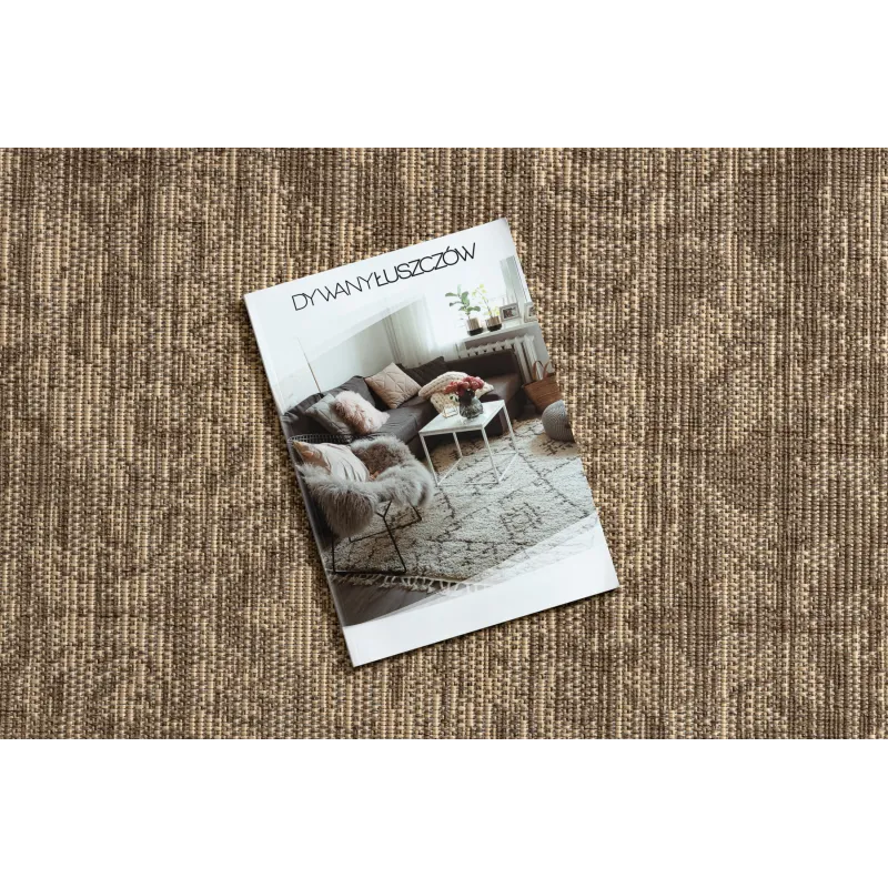 Tappeto in sisal FLOORLUX 20211 in tonalità caffè, perfetto per interni