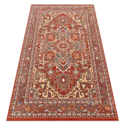 Tappeto LEGEND 468 10 GB300 in lana OSTA - Ornamento, cornice esclusivo rosso / beige