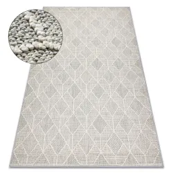 Tappeto JERSEY 19231 grigio - Geometrico strutturali, loop BOHO - PRODOTTO DI SECONDO GRADO