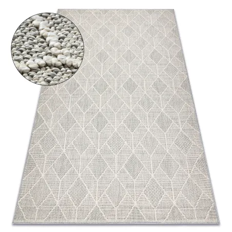 Tappeto JERSEY 19231 grigio - geometrico strutturale, loop BOHO, prodotto di secondo grado