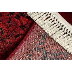 Dywan ORIENT 5125 bordo / czarny Ramka, klasyczny, ornament, z frędzlami 