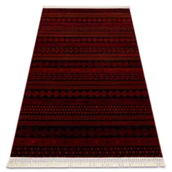 Tappeto ORIENT 5132 bordeaux / nero Orientale, con frange