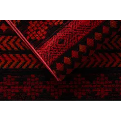 Dywan ORIENT 5132 bordo / czarny Orientalny, z frędzlami 