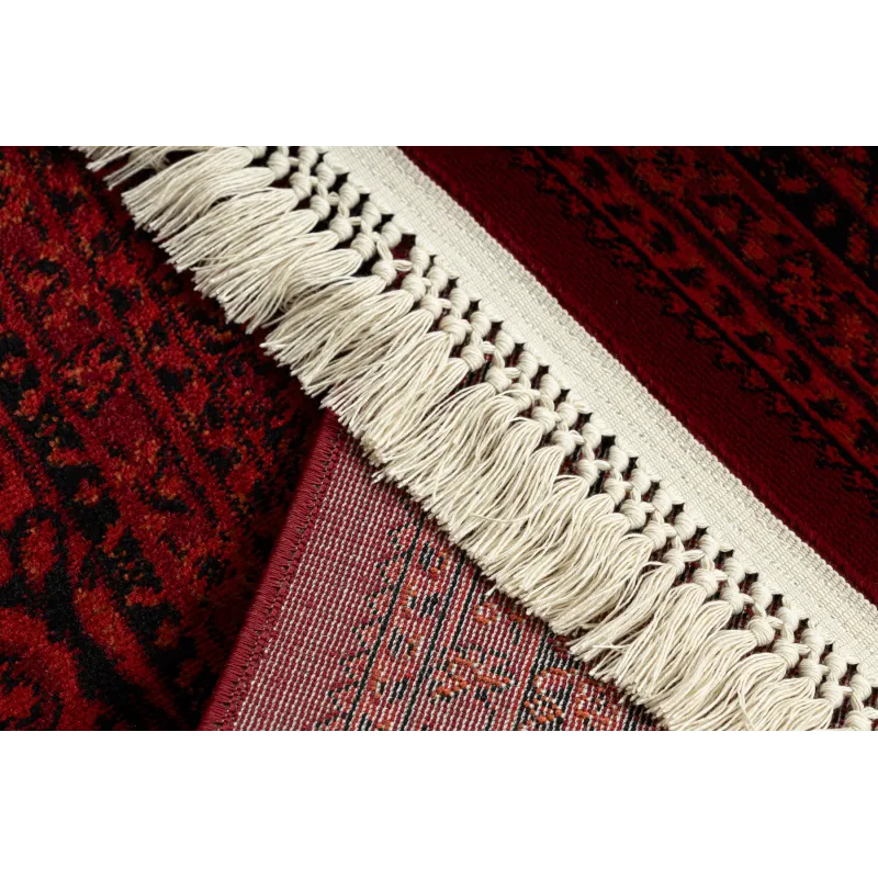 Dywan ORIENT 5365 bordo / czarny Ramka, orientalny, z frędzlami 