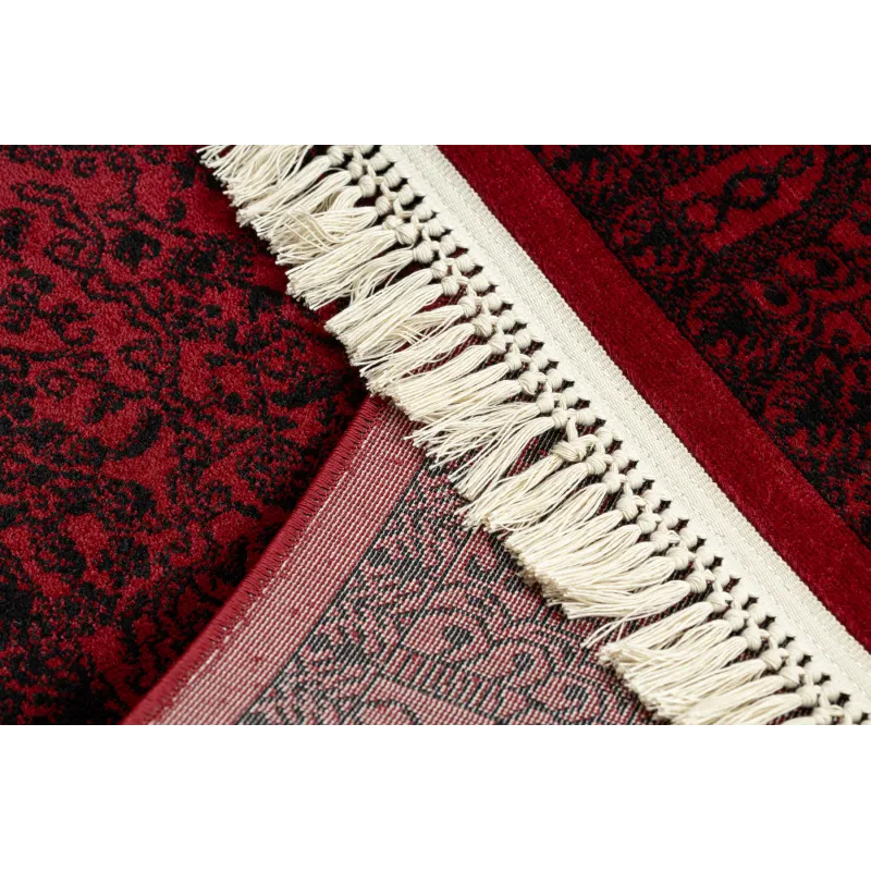Dywan ORIENT 6039 bordo / czarny Ramka, rozeta, orientalny, z frędzlami 