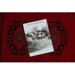 Dywan ORIENT 6871 bordo / czarny Ramka, klasyczny, ornament, z frędzlami 