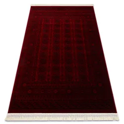 Tappeto ORIENT 6889 Bordeaux / Nero Buchara, Cornice, orientale, con frange