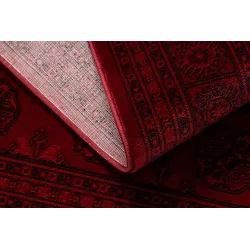Dywan ORIENT 6889 bordo / czarny Buchara, ramka, orientalny, z frędzlami 