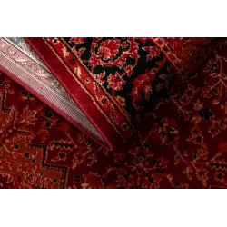 Dywan ORIENT Y307 bordo / czarny Ramka, klasyczny, ornament, z frędzlami 