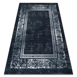 Tappeto lavabile ANDRE 1010 Telaio vintage antiscivolo - nero / bianco