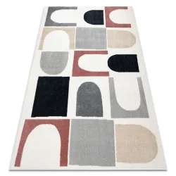 Tappeto FUSION 0213 bianco / rosa scuro - Geometrico, moderno, astratto