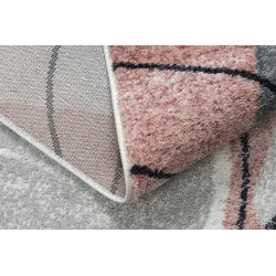 Dywan FUSION 5868 biały / ciemny róż - Linie, nowoczesny, abstrakcyjny