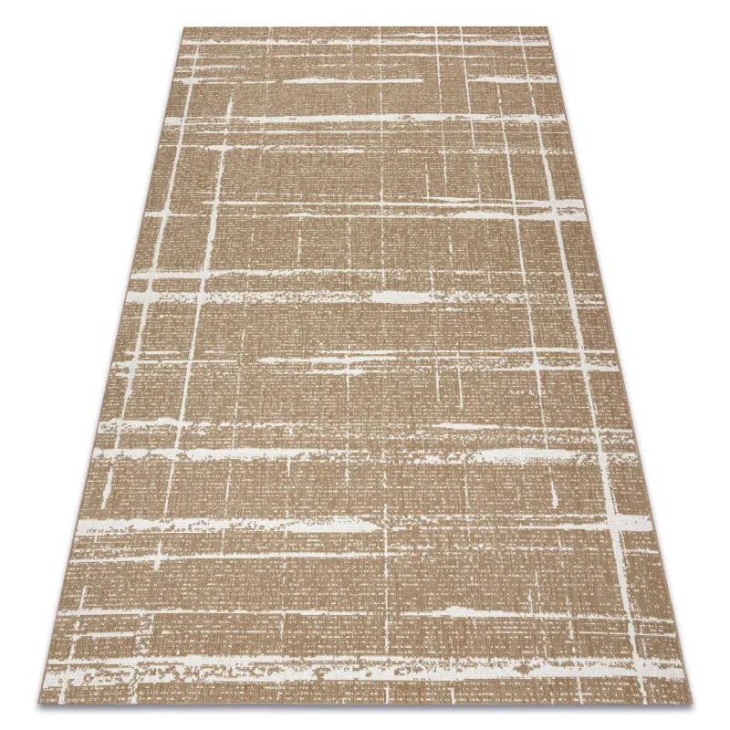 Tappeto in sisal Trellis vintage, colore paglia beige naturale, perfetto per ogni stanza