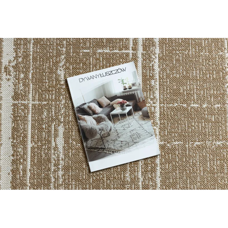FLAT 48965265 Tappeto in sisal Trellis vintage, colore paglia beige, per interni eleganti