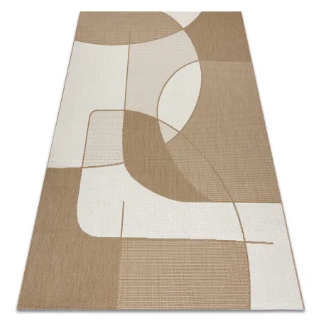 Tappeto in sisal Geometrico di colore paglia beige naturale, tessuto resistente