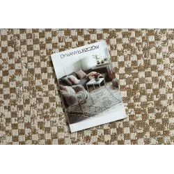 Tappeto in sisal con design geometrico, ideale per ambienti moderni