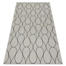 Tappeto SISAL FLAT 49379960 Gocce crema / nero
