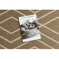 Tappeto in sisal geometrico, colore paglia beige, perfetto per interni eleganti