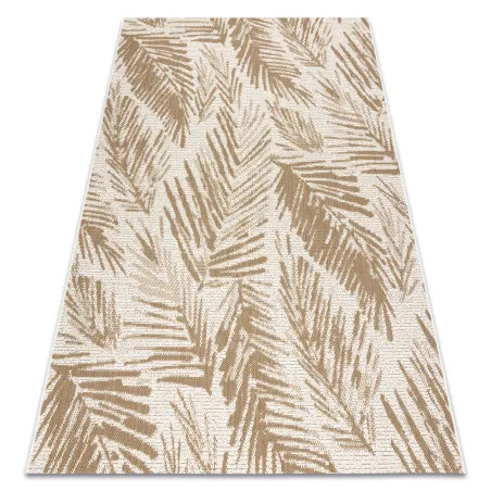 Tappeto in sisal con foglie di palma, colore paglia beige naturale, materiale resistente