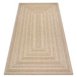 Tappeto geometrico in sisal, colore beige naturale, adatto per ogni ambiente