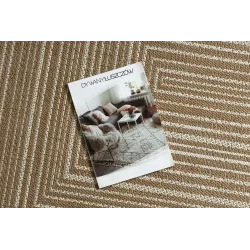 Tappeto in sisal con motivo geometrico, colore paglia beige, per interni eleganti