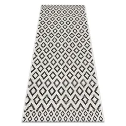 Tappeto SISAL FLAT 49361960 Rombi crema / nero