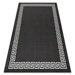 Tappeto SISAL FLAT 49373690 Greco nero / crema