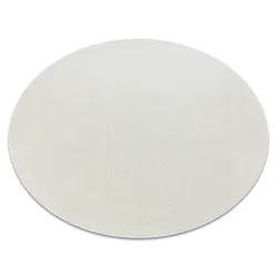 Tappeto ETON PLUS rotondo crema tinta unita, monocromatico, liscio