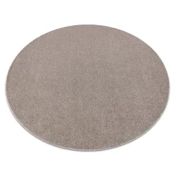 Tappeto ETON PLUS cerchio beige tinta unita, monocromatico, liscio