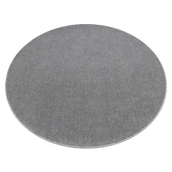 Tappeto ETON PLUS cerchio grigio chiaro tinta unita, monocromatico, liscio