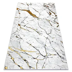 Tappeto ALLURE 1963 Marmo - Strutturato, elegante, glamour Bianco / Oro