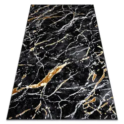 Tappeto ALLURE 1963 Marmo - Strutturato, elegante, glamour nero / oro