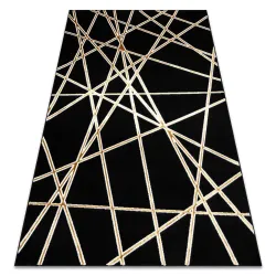 Tappeto ALLURE 1964 Geometrico - Strutturato, elegante, glamour nero / oro