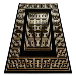 Tappeto ALLURE 1968 Chiave Greca, cornice - Strutturale, elegante, Glamour nero / oro