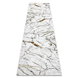 Tappeto, corridoio ALLURE 1963 Marmo - Strutturato, elegante, glamour bianco / oro