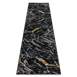 Tappeto, corridoio ALLURE 1963 Marmo - Strutturato, elegante, glamour nero / oro