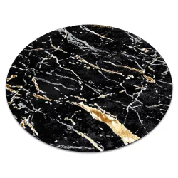 Tappeto ALLURE 1963 Cerchio Marmo - Strutturale, elegante, glamour nero / oro
