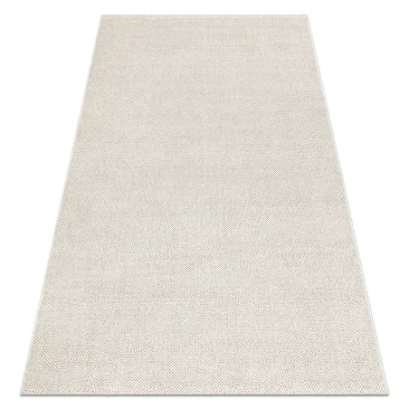 Tappeto poliestere colore crema 80x150 cm, design moderno, perfetto per il soggiorno