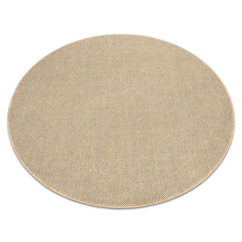 Tappeto rotondo in polipropilene beige 80 cm, stile moderno