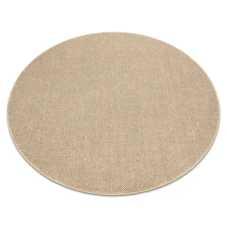 Tappeto rotondo in polipropilene beige 80 cm, stile moderno