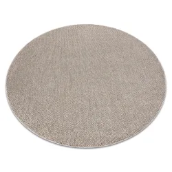 Tappeto Rotondo Marrone Polipropilene 80 cm