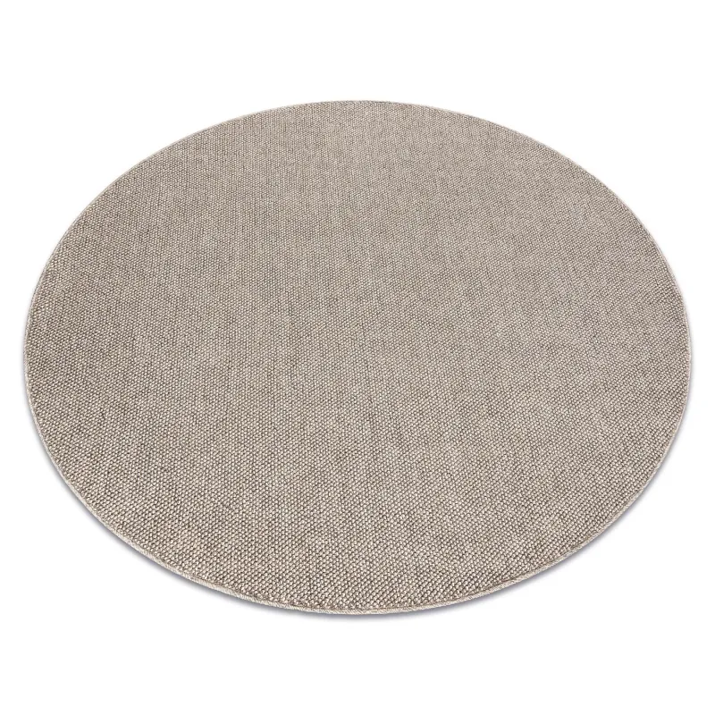 Tappeto rotondo marrone in polipropilene 80 cm per interni moderni