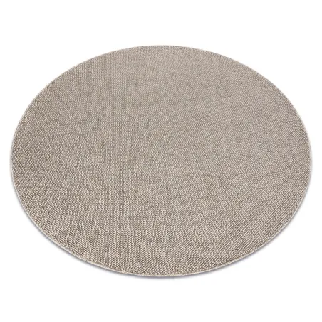 Tappeto rotondo marrone in polipropilene 80 cm per interni moderni