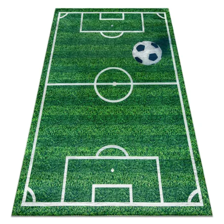 Tappeto BAMBINO 51760 verde, antiscivolo, per bambini a tema calcio